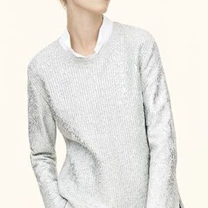 Rebecca Taylor side zip foil sweater